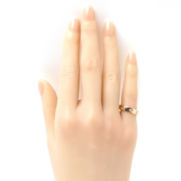 CARTIER K18PG Pink Gold Mini Love 1PD Ring B4050749 Diamond 49 4.2g Ladies - Picture 7 of 7